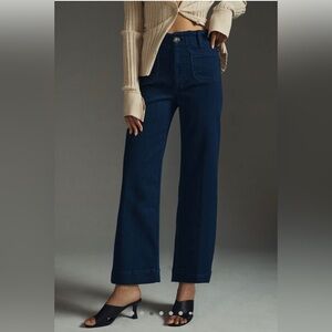 NWT Anthropologie The Colette Cropped High-rise wide leg jeans by Maeve